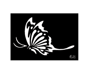 Butterfly Body Stencil #68 (3" x 4")