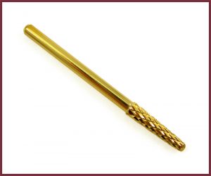 Carbide Drill Bit - Cone (Rounded) - Gold (BITB8)