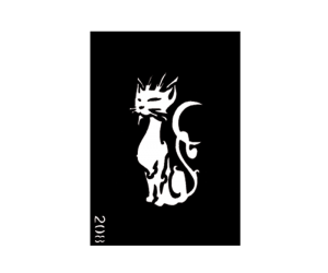 Cat Body Stencil #208 (3" x 4")