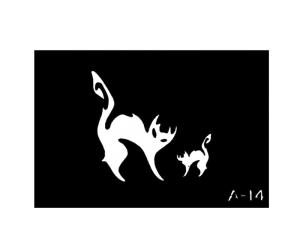 Cat Body Stencil #A-14 (3" x 4")