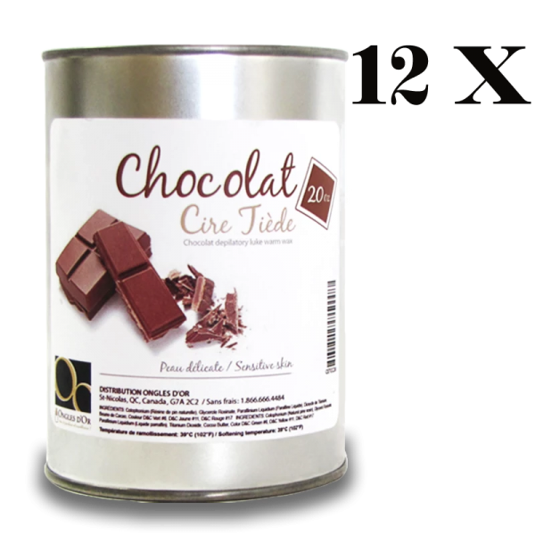 Chocolat Depilatory Lukewarm Wax (20 oz.) (12 pcs)