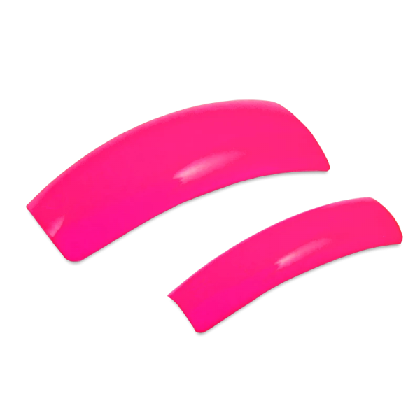 Colored Nail Tips – Half Well – Neon Pink (100 pcs) XS