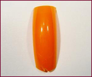 Colored Nail Tips – Half Well – Orange (100)