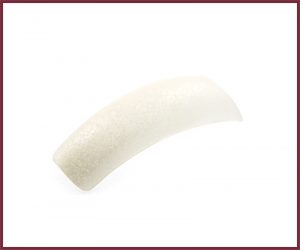 Colored Nail Tips - Half Well - Pearl White Glitter #219 (100)