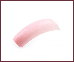 Colored Nail Tips - Half Well - Pink Glitter #218 (100)