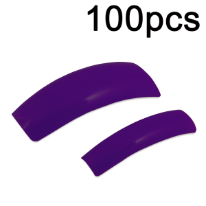 Colored Nail Tips - Half Well - Purple Grape (100 pcs)