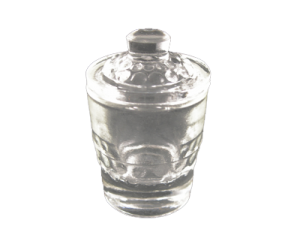 Contenant de verre avec couvercle de verre 1.5oz CVCV1.5