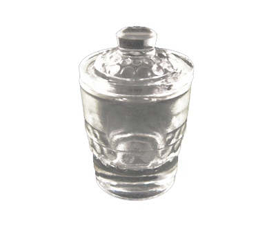 Contenant de verre avec couvercle de verre 1.5oz CVCV1.5