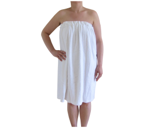 Cotton White Spa Wraparound Small/Medium (Elastic Band) (SBCBPM)