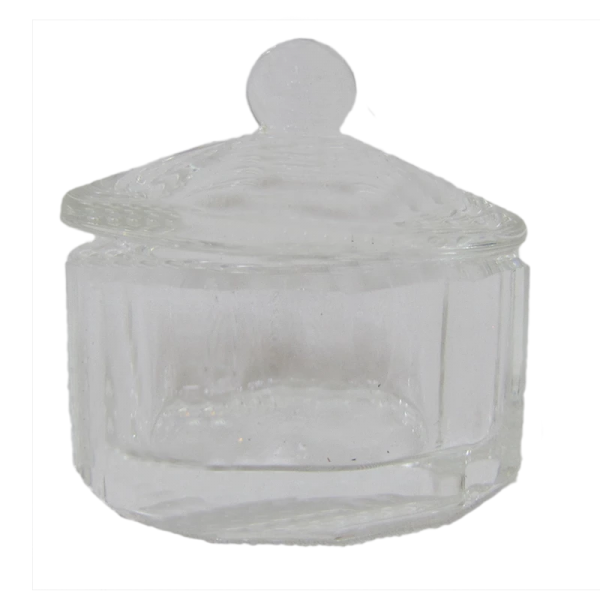 Crystal Hexagon Powder Container (30 mm diam.)
