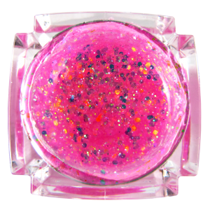 D.J. UV Gel Glitter Pink Hexagon #74 (1/2 oz.)