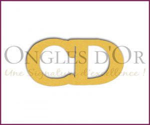 Decorative Metal Logos - Christian Dior Gold