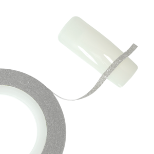 Decorative Nail Tape - Autoadhesive - Glittery Silver 2mm