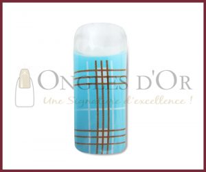 Decorative Nail Tips - Full Well - Burbury Style Baby Blue (70)