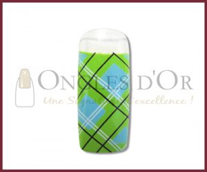 Decorative Nail Tips - Full Well - Miu Miu Turquoise/Green/Black
