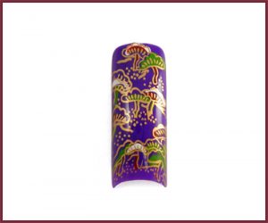 Decorative Nail Tips - Half Well - Bonsai Gold/Purple (YN48) (70