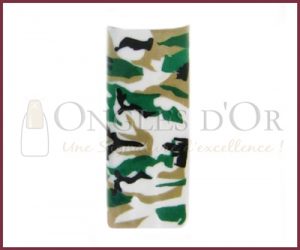 Decorative Nail Tips - Half Well - Camouflage Pattern (70)