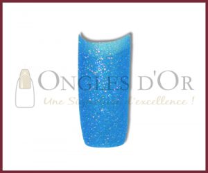 Decorative Nail Tips - Half Well - Glitters Electric Blue (100)