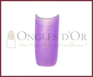 Decorative Nail Tips - Half Well - Glitters Lavender (100)
