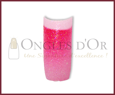 Decorative Nail Tips – Half Well – Glitters Pink/Light Pink (100