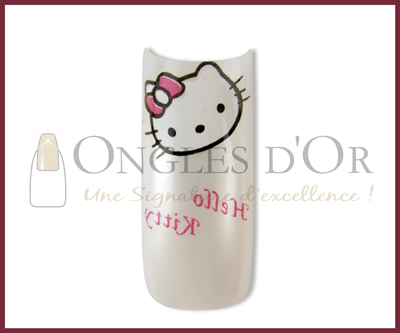 Decorative Nail Tips – Half Well – Hello Kitty (70)