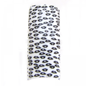 Decorative Nail Tips - Half Well - Leopard Print Black/White (70