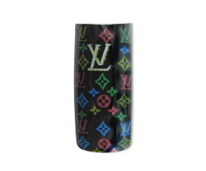 Decorative Nail Tips - Half Well - Louis Vuitton Logo Color/Blac