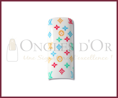 Decorative Nail Tips - Half Well - Louis Vuitton White/Color (80
