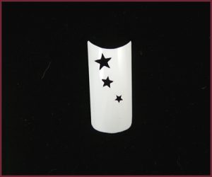 Decorative Nail Tips - Half Well - Punched Stars (100)