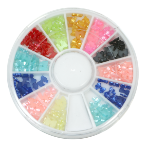 Decorative bow wheel - various colors 5x4mm