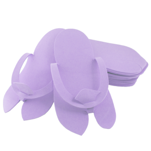 Disposable Foam Slippers - Lilac Color (12 pairs)