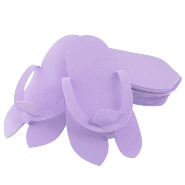 Disposable Foam Slippers – Lilac Color (12 pairs)