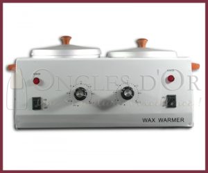 Double Wax Heater White Metal Square 2 x 500cc 110 Volts