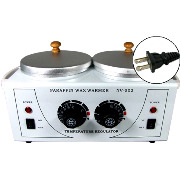 Double White Metal Wax Heater 2 x 500cc 110V