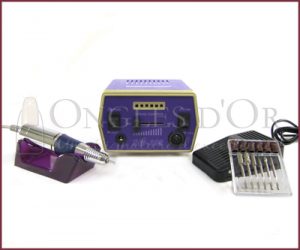 Electric Pro. Nail File (35K) (foot pedal+twist-lock) Purple/Gol