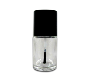 Empty Glass Bottle - 15 mL with Black Cap and Brush
