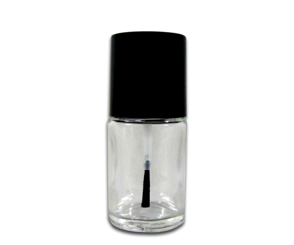 Empty Glass Bottle – 15 mL with Black Cap and Brush