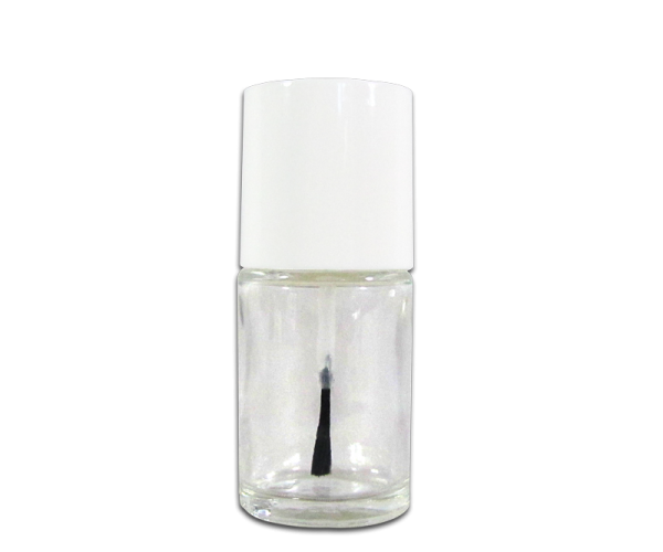 Empty Glass Bottle – 15 mL with White Cap and Brush