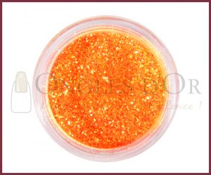 Fine Glitter Dust Powder - Neon Orange Hologram