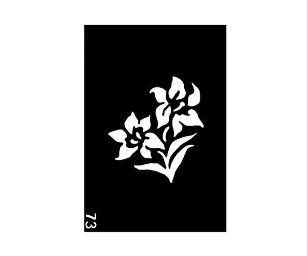 Flowers Body Stencil #73 (3" x 4") ()