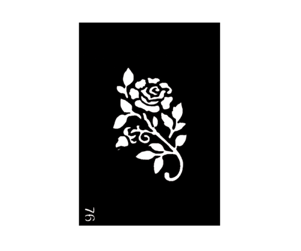 Flowers Body Stencil #76 (3" x 4")