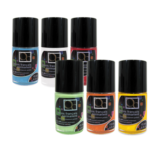 French Permanent Polish Kit - Vibrant (6 pcs)