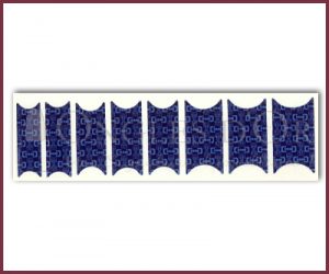 French Style Nail Sticker Blue Links Pattern #30