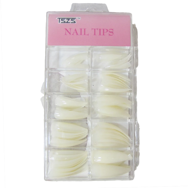 Full Well Natural Stiletto Nail Tip 100pcs (PCNS100)