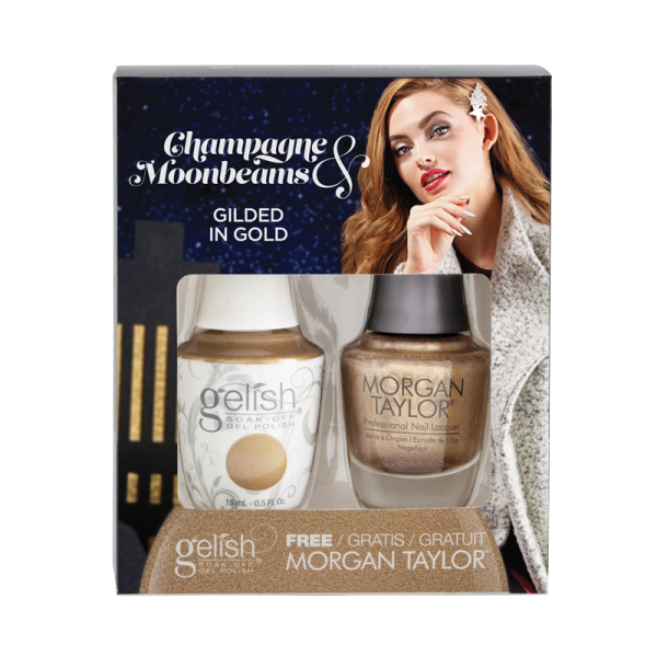 Gelish Gel Polish + Morgan Taylor Gilded in Gold
