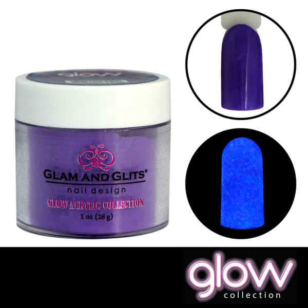 Glam and Glits Powder – Glow Acrylic GL 2023 Ultra Violet