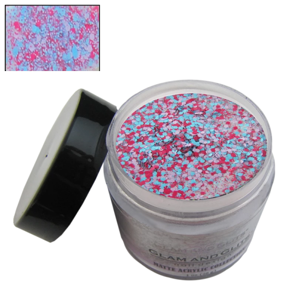 Glam and Glits Powder Matte Acrylic MAC619 Rainbow Sprinkles