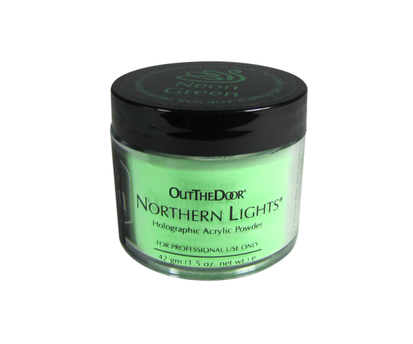 INM Powder Northern Light Holographic Neon Green 1.5oz