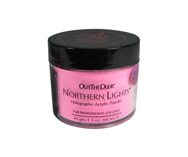 INM Powder Northern Light Holographic Neon Pink 1.5oz