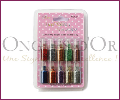 Kit 10 Glitter Powder (NGK-01)